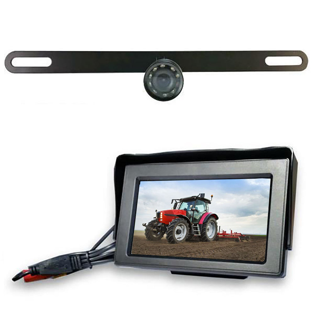 Wired License Plate Backup Cam 1080P HD 120 Degree Wide